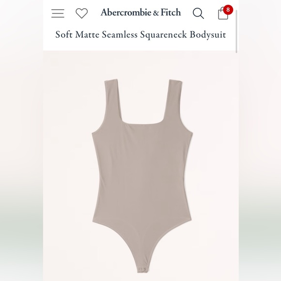 Abercrombie & Fitch Soft Matte Seamless Squareneck Bodysuit - Picture 4 of 4
